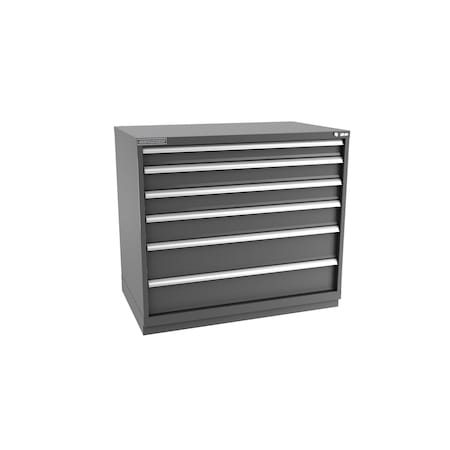 Champion Tool Storage Modular Drawer Cabinet, 6 Drawer, Dark Gray, Steel, 47 in W x 28-1/2 in D x 41-3/4 in H E18000601ILCFTB-DG